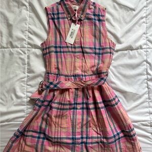 Vineyard Vines Pink and Blue Plaid Kids Dress